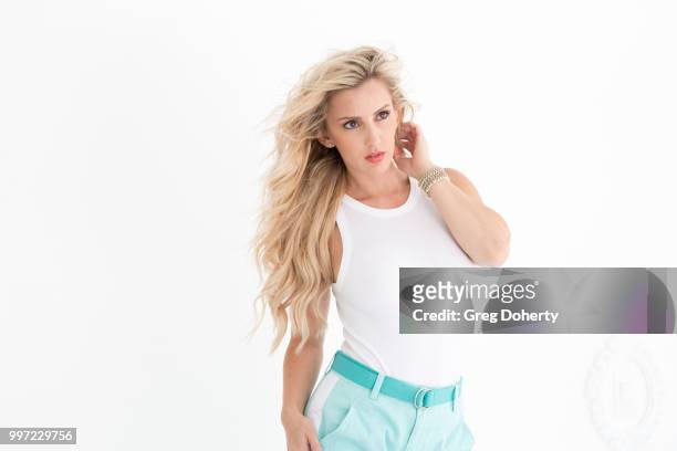 Model and Actress Amanda Paris attends the Giveback Day at The Artists Project on July 11, 2018 in Los Angeles, California.