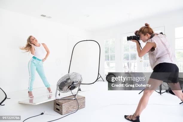 Model and Actress Amanda Paris attends the Giveback Day at The Artists Project on July 11, 2018 in Los Angeles, California.