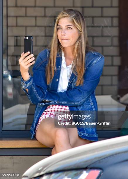 Selma Blair is seen on July 12, 2018 in Los Angeles, California.