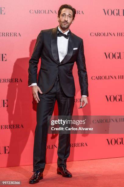 Adrien Brody attends Vogue 30th Anniversary Party at Casa Velazquez on July 12, 2018 in Madrid, Spain.