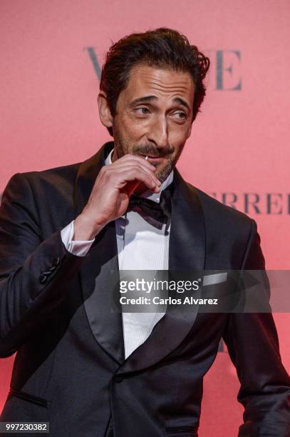 Adrien Brody attends Vogue 30th Anniversary Party at Casa Velazquez on July 12, 2018 in Madrid, Spain.