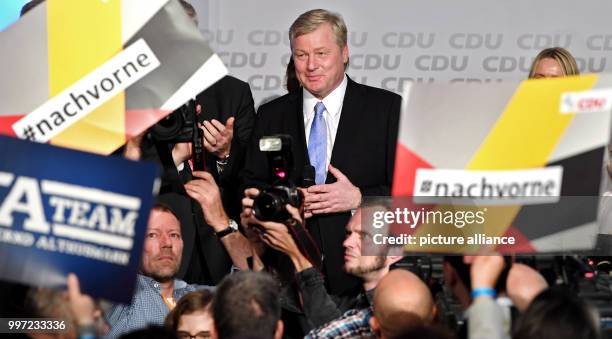 Prime candidate Bernd Althusmann at the CDU election party in Hanover, Germany, 15 October 2017. Photo: Bernd Von Jutrczenka/dpa