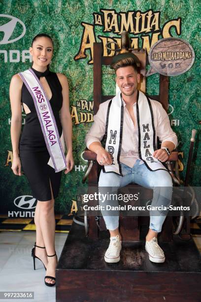 Jenifer Medalle and Manuel Martin attend 'La Familia Addams' Malaga premiere on July 12, 2018 in Malaga, Spain.