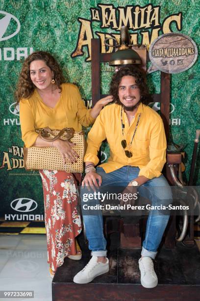 Estrella Morente and Kiki Morente attend 'La Familia Addams' Malaga premiere on July 12, 2018 in Malaga, Spain.