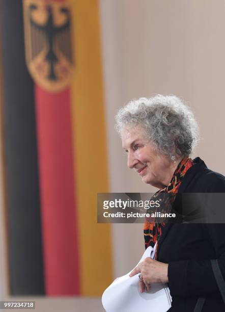 The Canadian author Margaret Atwood at the award ceremony of the German book trade for the peace prize at the Paulskirche in Frankfurt am Main in...