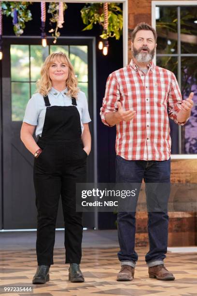 You Crafty" Episode 101 -- Pictured: Amy Poehler, Nick Offerman --