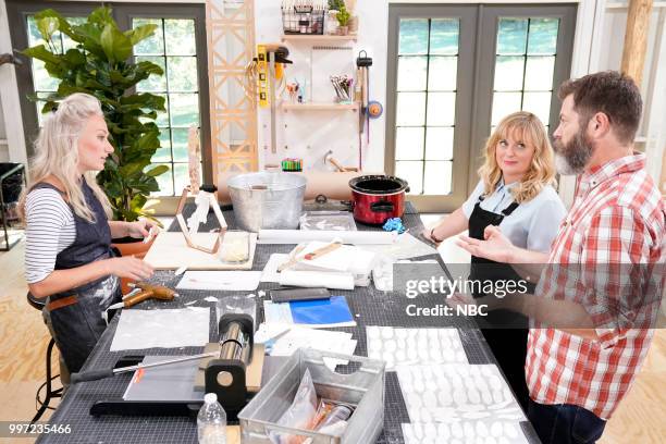 You Crafty" Episode 101 -- Pictured: Nicole, Amy Poehler, Nick Offerman --