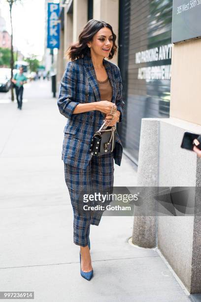 Mila Kunis is seen in Midtown on July 12, 2018 in New York City.