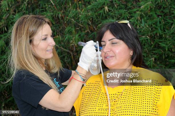 Mercedes "MJ" Javid attends the HydraFacial World Tour - Los Angeles on July 12, 2018 in Venice, California.