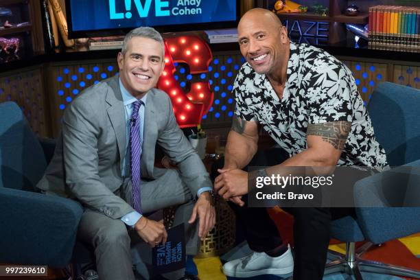 Pictured : Andy Cohen and Dwayne Johnson --