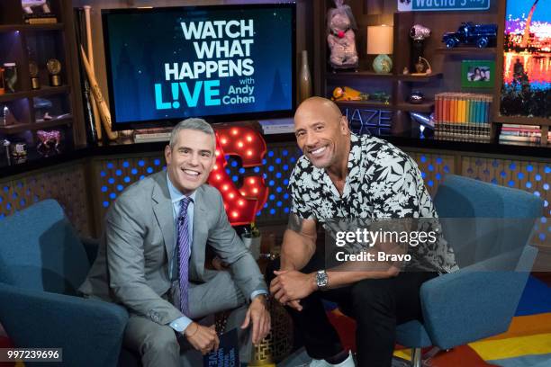 Pictured : Andy Cohen and Dwayne Johnson --