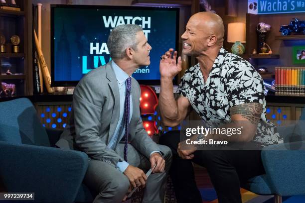 Pictured : Andy Cohen and Dwayne Johnson --