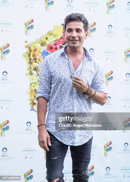 David DeMaria attends photocall in Funambulista concert at Noches del Bótanico Festival on July 12, 2018 in Madrid, Spain.