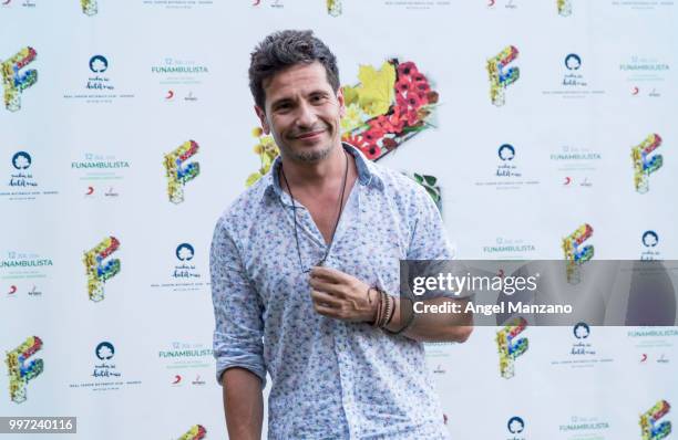 David DeMaria attends photocall in Funambulista concert at Noches del Bótanico Festival on July 12, 2018 in Madrid, Spain.