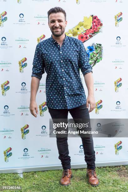 Diego Cantero attends photocall in Funambulista concert at Noches del Bótanico Festival on July 12, 2018 in Madrid, Spain.