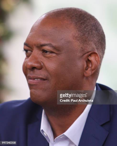 Former NFL Player Rodney Peete visits Hallmark's "Home & Family" celebrating 'Christmas In July' at Universal Studios Hollywood on July 12, 2018 in...