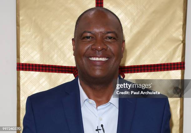 Former NFL Player Rodney Peete visits Hallmark's "Home & Family" celebrating 'Christmas In July' at Universal Studios Hollywood on July 12, 2018 in...