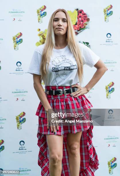 India Martinez attends photocall in Funambulista concert at Noches del Bótanico Festival on July 12, 2018 in Madrid, Spain.