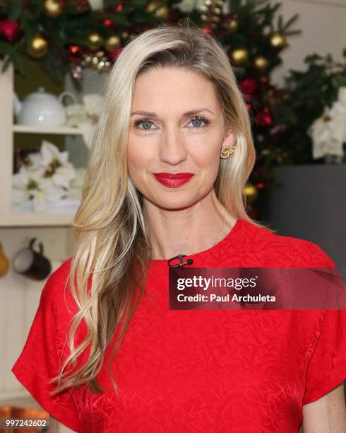 Actress Catherine McCord visits Hallmark's "Home & Family" celebrating 'Christmas In July' at Universal Studios Hollywood on July 12, 2018 in...