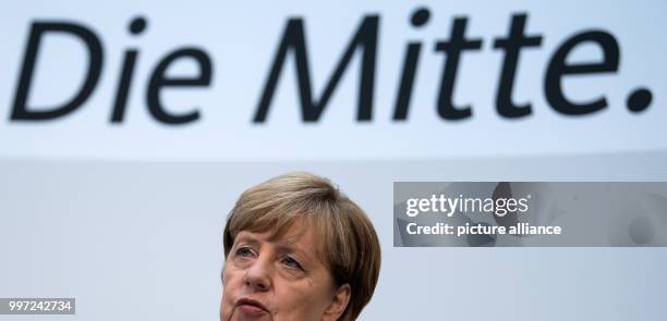 German chancellor and CDU leader Angela Merkel at a party conference in Berlin, Germany, 16 October 2017. The CDU won 33.6 per cent of the votes cast...