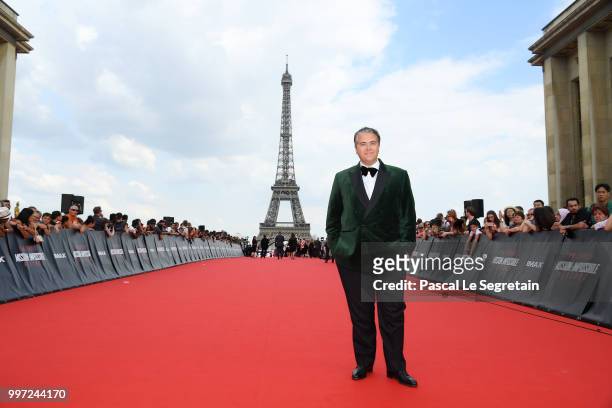 Composer Lorne Balfe attends the Global Premiere of 'Mission: Impossible - Fallout' at Palais de Chaillot on July 12, 2018 in Paris, France.