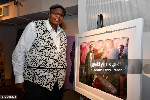 Artist Najee Dorsey appears during A Tribute to Sonia Sanchez at the opening night of March On Washington Film Festival on July 12, 2018 in...