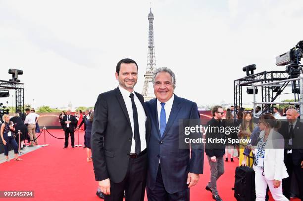 Paramount France President Frederic Moget and Paramount Chairman and CEO Jim Gianopulos attend the Global Premiere of 'Mission: Impossible - Fallout'...