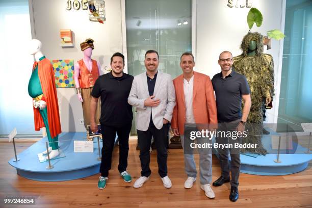 Sal Vulcano, Brian Quinn, Joe Gatto and James Murray attend the opening event for the Impractical Jokers: Homecoming Exhibit, a celebration of the...