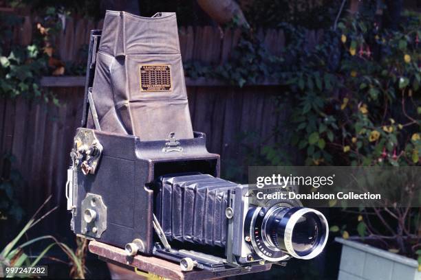 An RB Auto Graflex camera with curtain aperture, for 5x4 plates, produced between 1920 and 1930 by the Folmer and Schwing Division of the Eastman...