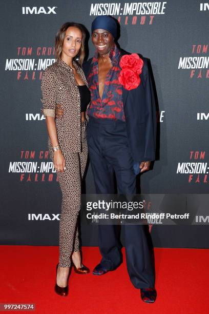Sonia Rolland and Jerry Alexander attend the Global Premiere of 'Mission: Impossible - Fallout' at Palais de Chaillot on July 12, 2018 in Paris,...