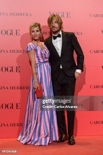 Ana Fernandez and Adrian Roma attend Vogue 30th Anniversary Party at Casa Velazquez on July 12, 2018 in Madrid, Spain.