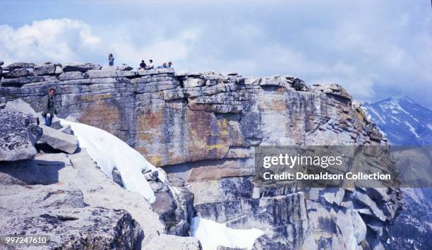 View of the top of Half Dome on May 6, 1972 in Yosemite National Park, California. Kodak 116 w 90mm Schneider lens.