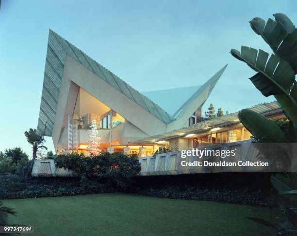 The Bowler House aka "Bird of Paradise" house designed by architect Frank Lloyd Wright, Jr. Aka Lloyd Wright on December 8, 1975 in Rancho Palos...