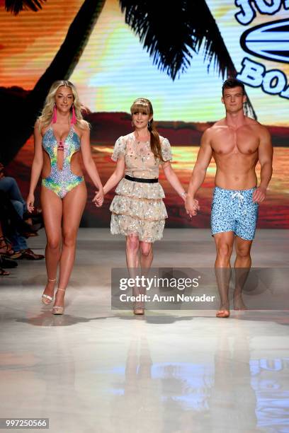 Desinger Jennifer Weisman and models walk the runway for Just Bones Boardwear at Miami Swim Week powered by Art Hearts Fashion Swim/Resort 2018/19 at...