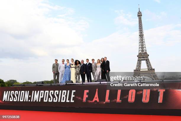 Henry Cavill, Christopher McQuarrie, Michelle Monaghan, Vicky Kirby, Angela Bassett, Jim Gianopulos, Tom Cruise, Caspar Phillipson, Alix...