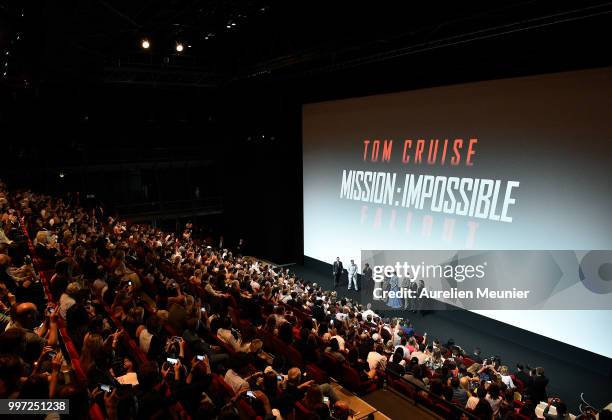 General atmosphere during the Global Premiere of 'Mission: Impossible - Fallout' at Palais de Chaillot on July 12, 2018 in Paris, France.