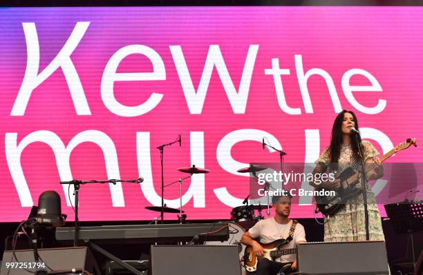 Nerina Pallot performs on stage during Day 3 of Kew The Music at Kew Gardens on July 12, 2018 in London, England.