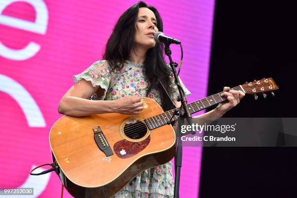 Nerina Pallot performs on stage during Day 3 of Kew The Music at Kew Gardens on July 12, 2018 in London, England.