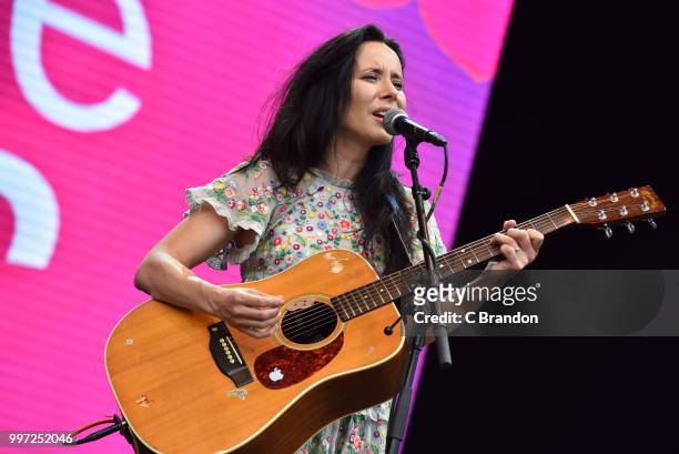 Nerina Pallot performs on stage during Day 3 of Kew The Music at Kew Gardens on July 12, 2018 in London, England.