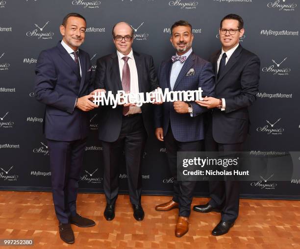 Vice President at Montres Breguet SA Jean-Charles Zufferey, Breguet CEO Thierry Esslinger, President of Breguet North America Ahmad Shahriar, and...