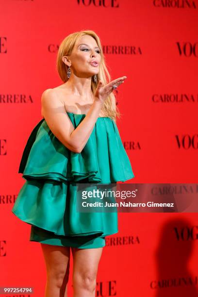 Kylie Minogue attends Vogue 30th Anniversary Party at Casa Velazquez on July 12, 2018 in Madrid, Spain.