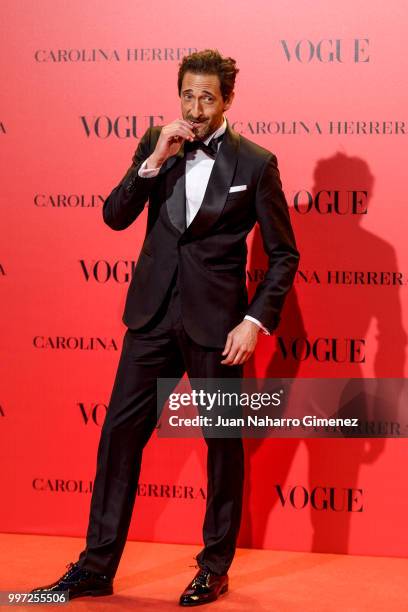 Adrien Brody attends Vogue 30th Anniversary Party at Casa Velazquez on July 12, 2018 in Madrid, Spain.