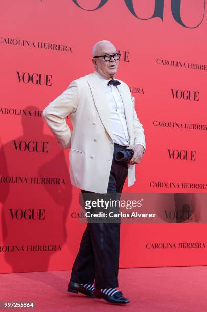 Manolo Blahnik attends Vogue 30th Anniversary Party at Casa Velazquez on July 12, 2018 in Madrid, Spain.