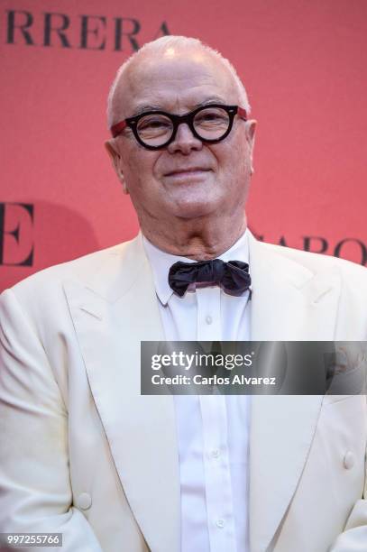 Manolo Blahnik attends Vogue 30th Anniversary Party at Casa Velazquez on July 12, 2018 in Madrid, Spain.