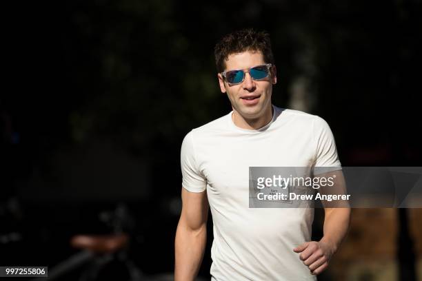 Sam Altman, president of Y Combinator and founder of political initiative United Slate, attends the annual Allen & Company Sun Valley Conference,...