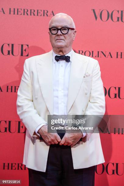 Manolo Blahnik attends Vogue 30th Anniversary Party at Casa Velazquez on July 12, 2018 in Madrid, Spain.