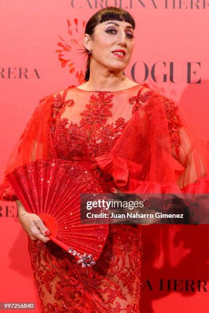 Rossy de Palma attends Vogue 30th Anniversary Party at Casa Velazquez on July 12, 2018 in Madrid, Spain.