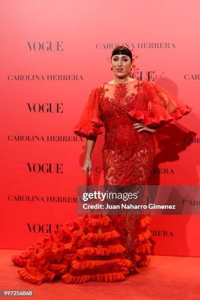 Rossy de Palma attends Vogue 30th Anniversary Party at Casa Velazquez on July 12, 2018 in Madrid, Spain.