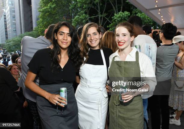 Chefs Daniela Soto-Innes, Sara Kramer and Sarah Hymanson celebrate with S.Pellegrino at the first-of-its-kind Manhattanhenge viewing celebration high...