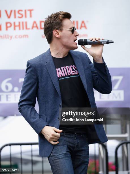 Erich Bergen of Waitress performs during 106.7 LITE FM's Broadway in Bryant Park on July 12, 2018 in New York City.